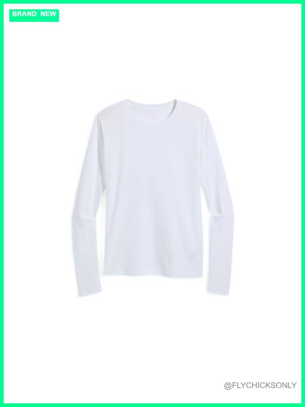 Supima Long Sleeve Tee Relaxed Fit Crew Neck Whale Embroidery